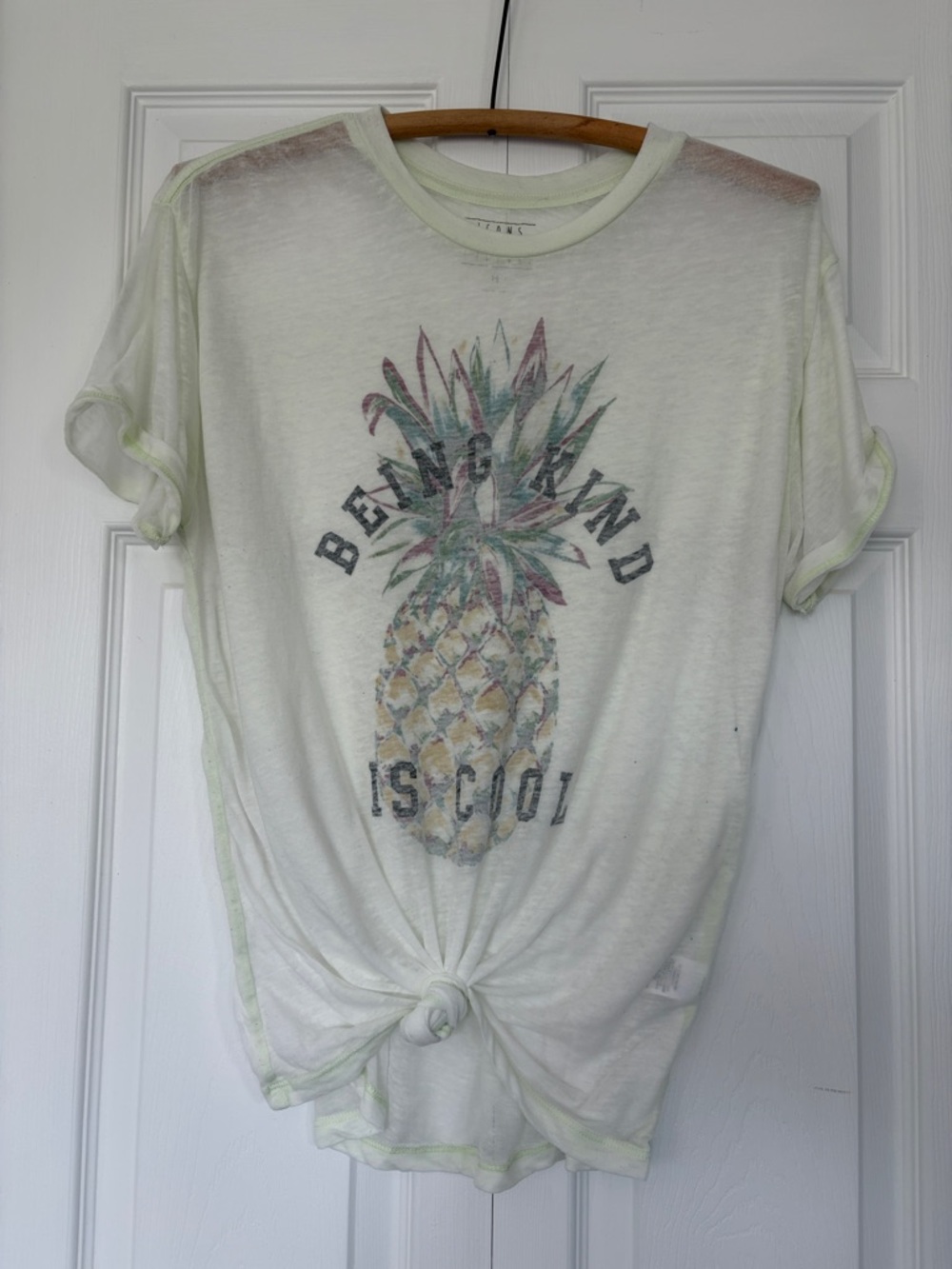 Light Green Pineapple Graphic Tee -